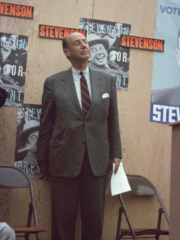 Stevenson on the campaign trail in 1956
