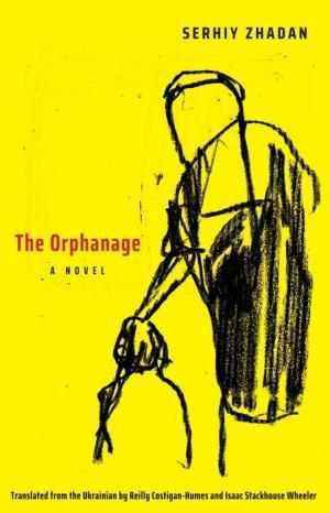 This is the cover of The Orphanage: A Novel, with black markings on a bright yellow background.