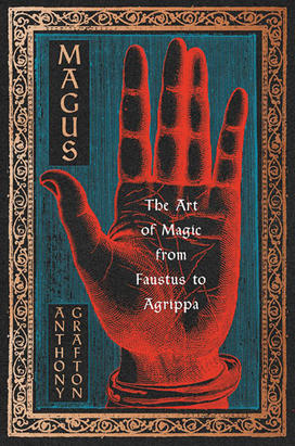 The cover of Grafton's book, "Magnus," with a picture of the palm of a hand.