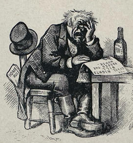 5.jpg A Southern die-hard drowns his sorrow over passage of 1875 Civil Rights Bill, wailing that now his daughter “will have to marry” a black man.
