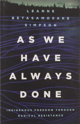 The cover of "As We Have Always Done," featuring what looks like an illustration of a river and trees in the background.