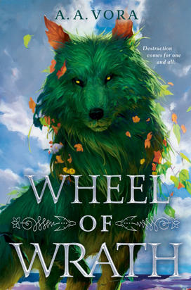 The cover of "Wheel of Wrath," featuring an illustration of a green wolf.