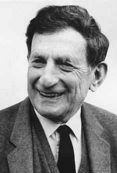 A black and white headshot photo of David Bohm.