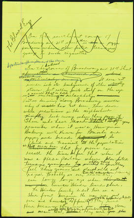 Morrison’s handwritten notes