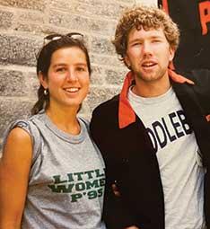 McBride and future husband, Thaddeus McBride ’95,
