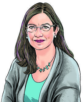 Illustration of Denise Mauzerall