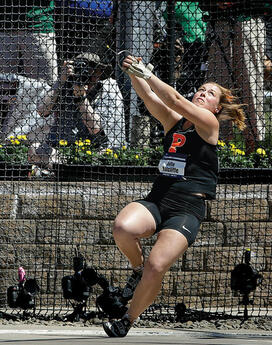 SP-RatcliffeN.jpg Olympic hopeful Julia Ratcliffe ’16 finished second in the NCAA hammer throw.