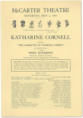 TWT-WellesProgramShadow.jpg Playbill listing Orson Welles in his first American role.