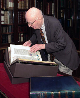 Bill Scheide &rsquo;36: &hellip;and friend