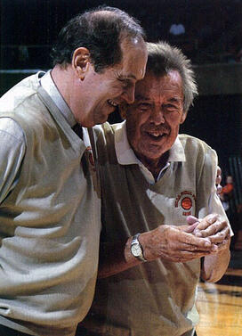 wwb-vbk-BKS.jpg Bill Bradley ’65 and Butch van Breda Kolff ’45: New standards