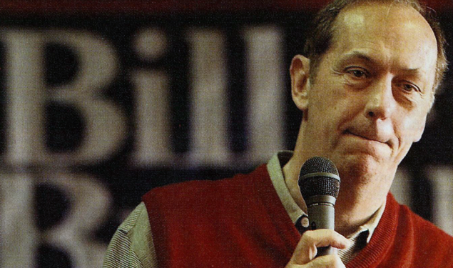 Bill Bradley campaigning for president in 1999