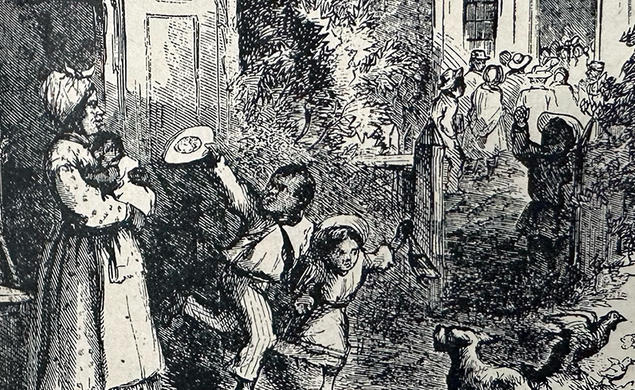 Nast celebrated President Lincoln’s Emancipation Proclamation with drawings showing the happy, productive life ahead for freedmen in the South: a premature celebration, as it turned out. [1863]