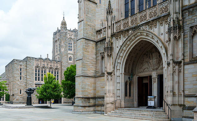 The entrance to Princeton's Chapel.