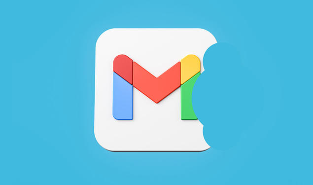 The Gmail logo with a bite taken out of it.