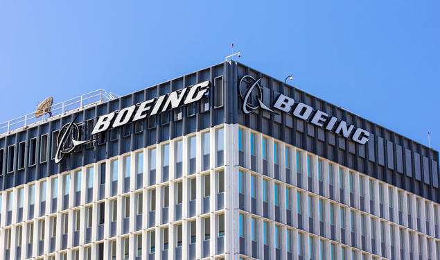 Outside view of a Boeing manufacturing facility