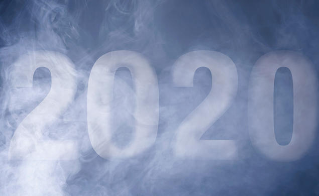 Numbers 2020 disappearing into smoke