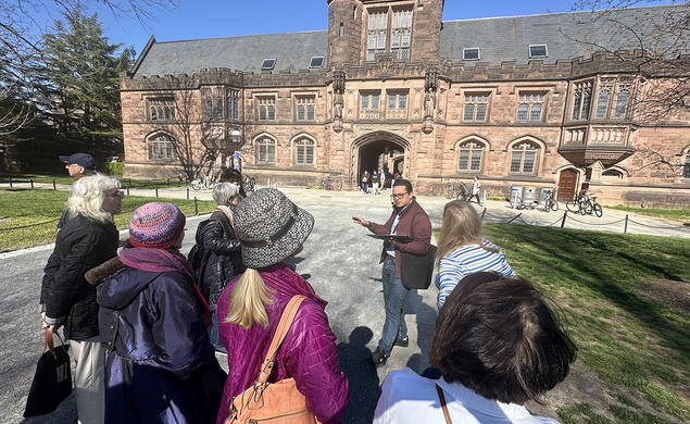 Yassine Ait Ali leads his cinematic walking tour toward East Pyne
