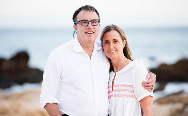 Pete Briger and his wife, Devon