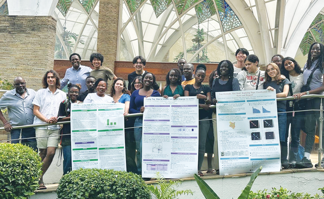 Students present posters during the Global Seminar in Kenya
