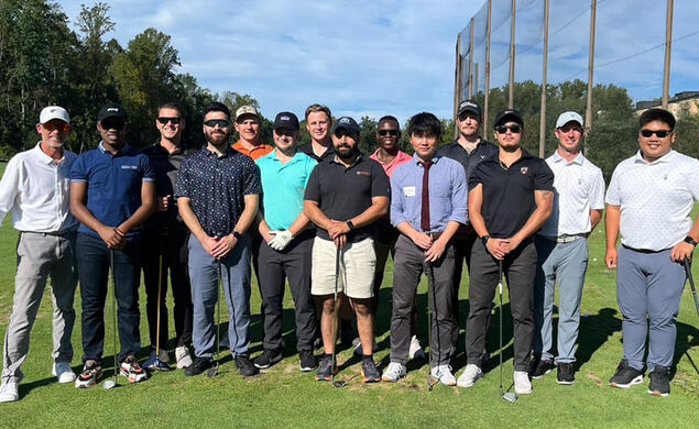 OTC_Golf Veterans.jpg Princeton student veterans and instructors at Sprindale Golf Course