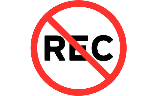 NO RECORDING.jpg graphic that says no recording