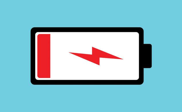 Illustration of low computer battery