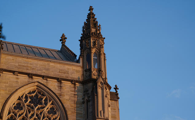 The top of Princeton's Chapel.