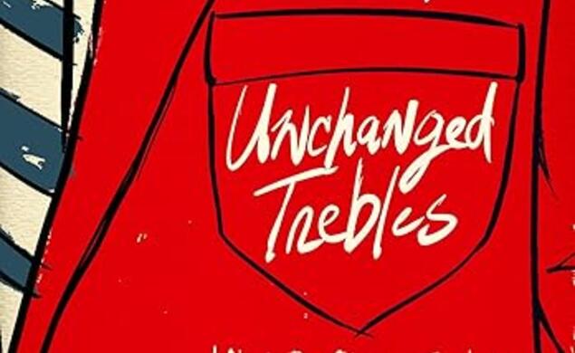 Cover is a drawing close up of a red jacket and tie with the books title written across. 