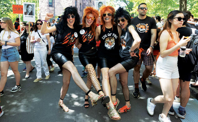 Beth FitzPatrick ’98, Kristen Johnson ’98, Alyssa Keehan ’98, and Stephanie Poulos Hadjis ’98