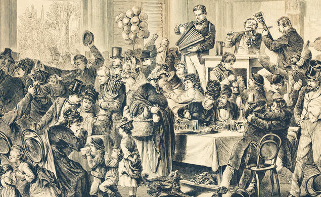 RG_Yesteryear.jpg This image depicts Germans at a festival in the late 1800s, but we imagine the scene was similar to how Princetonians of the 1770s spent their time (outside of church).