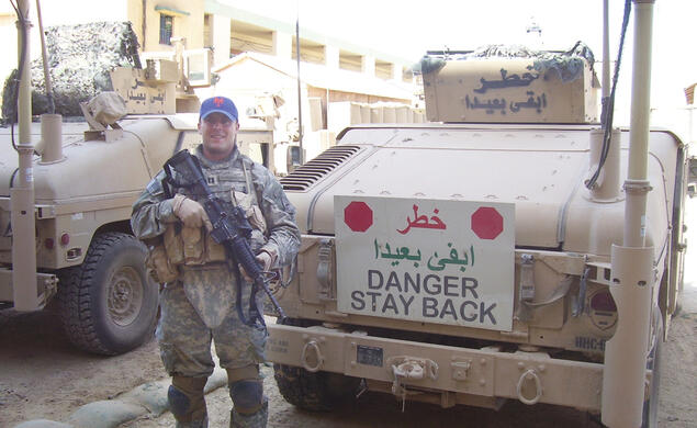 PRINCE_911 Will Bardenwerper Iraq.jpg Will Bardenwerper ’98 in 2006 in Anbar Province, Iraq.