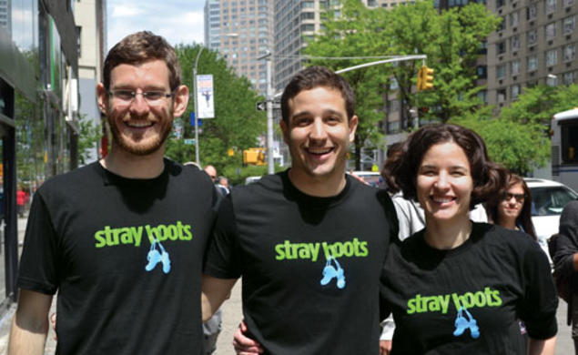 A company run by, from left, Scott Knackmuhs and Avi ’05 and Noemi ’02 Millman makes learning about a new city a fun adventure.
