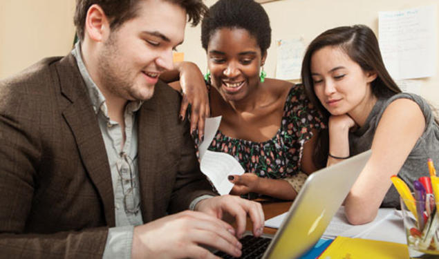 Jac Mullen ’11, left, Uzoamaka Maduka ’09, and Alyssa Loh ’12 of The American Reader.