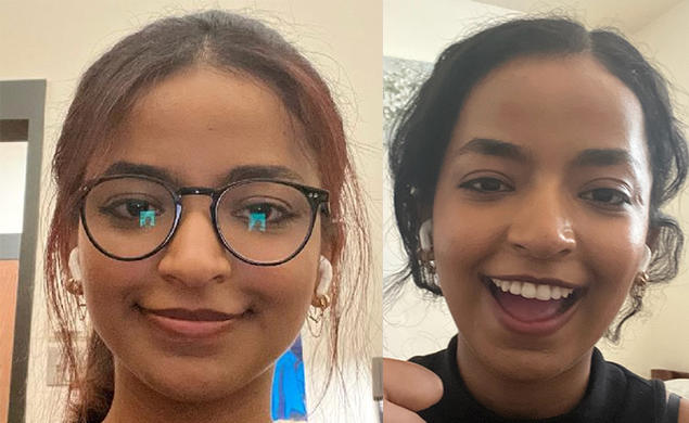 Two headshot photos of Misrach Ewunetie ’24