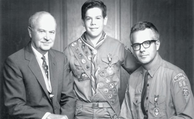 Sanford McDonnell, right, with son Randy and Sanford’s father, William, in 1966