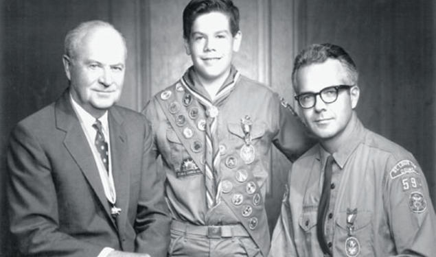 Sanford McDonnell, right, with son Randy and Sanford’s father, William, in 1966