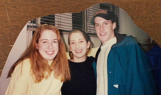 From left, Jennifer (Jones) Boyd ’97, Sara Kantrow ’97, and Grant Wahl ’96.