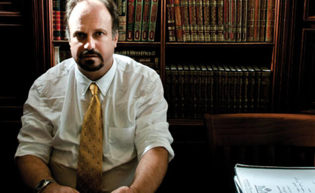 Bernard Haykel works in his office in Jones Hall.