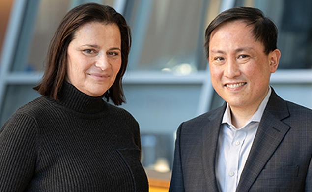 From left, Jess Deutsch ’91 and Calvin Chin