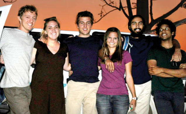 From left: Patrick van Nieuwenhuizen ’10, former Upenyu staffer Kelly Bogaert, Jarlath Byrne Rodgers ’10, Laura Kergosien ’10, Karambir Khangoora ’10, and Yaagnik Kosuri ’10 are in Zimbabwe to focus on basic health issues.
