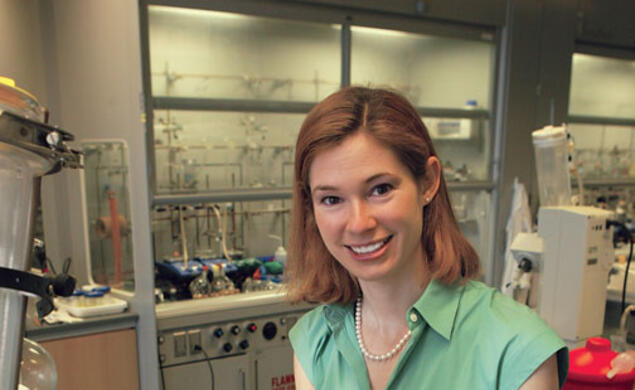  The research of assistant professor Abby Doyle, who joined the faculty in 2008, is changing the way molecules are coupled together.