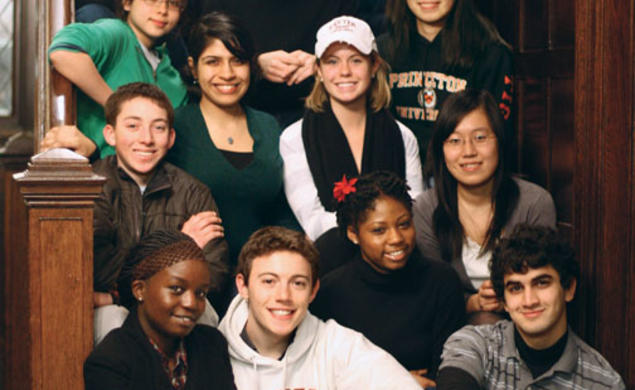 Participants in the third annual Halftime Retreat — “a midterm assessment” for sophomores.