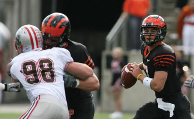 Quarterback Tommy Wornham ’12, entering his third year as a starter, missed half of last season due to injury.
