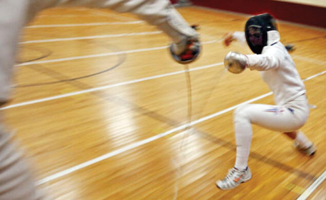 Women's epee star Susannah Scanlan '12 hopes to land a spot on the U.S. Olympic team.