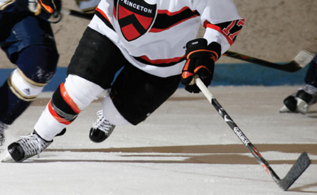 Kevin Kaiser ’10 assisted on one of Princeton's goals against Norte Dame Dec. 7