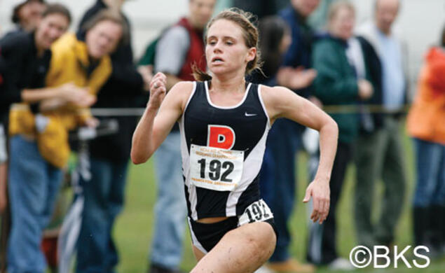 Liz Costello ’10 sprinted to a second-place finish at the Mid-Atlantic Regional. 