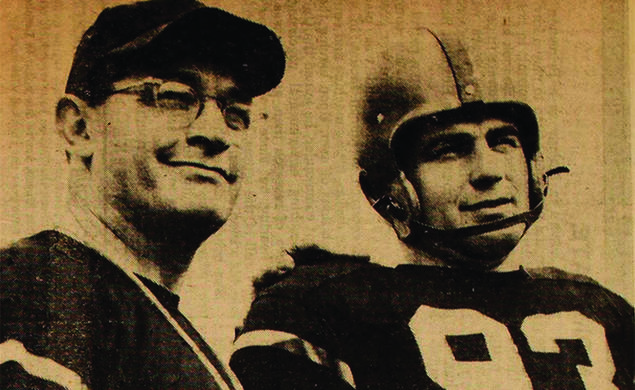 George Sella ’50 with Charlie Caldwell.