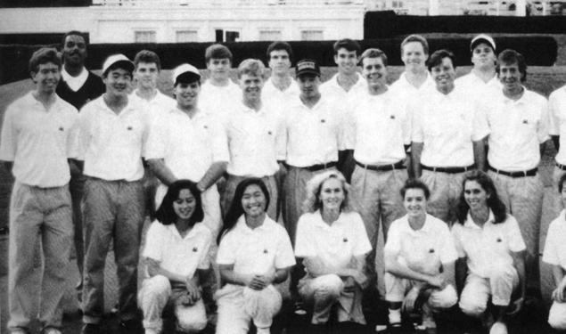 The Princeton men’s and women’s golf program in 1991-92, the first year of varsity play for the Tiger women.