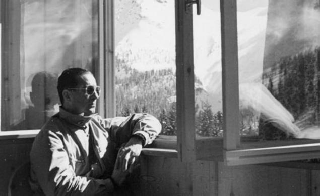 Moe Berg '23 in Switzerland, February 1946.