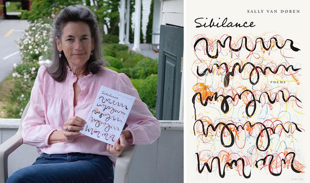 Sally Van Doren ’84 with her new book, Sibilance.